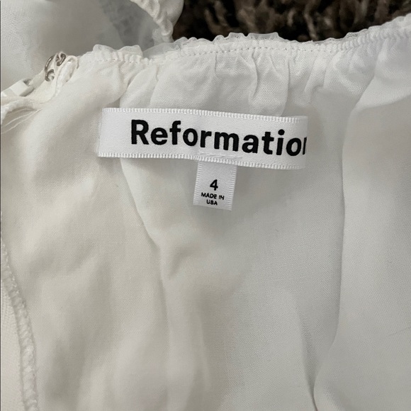 J26 Reformation Mayme Dress Ivory — bridal - Picture 6 of 10